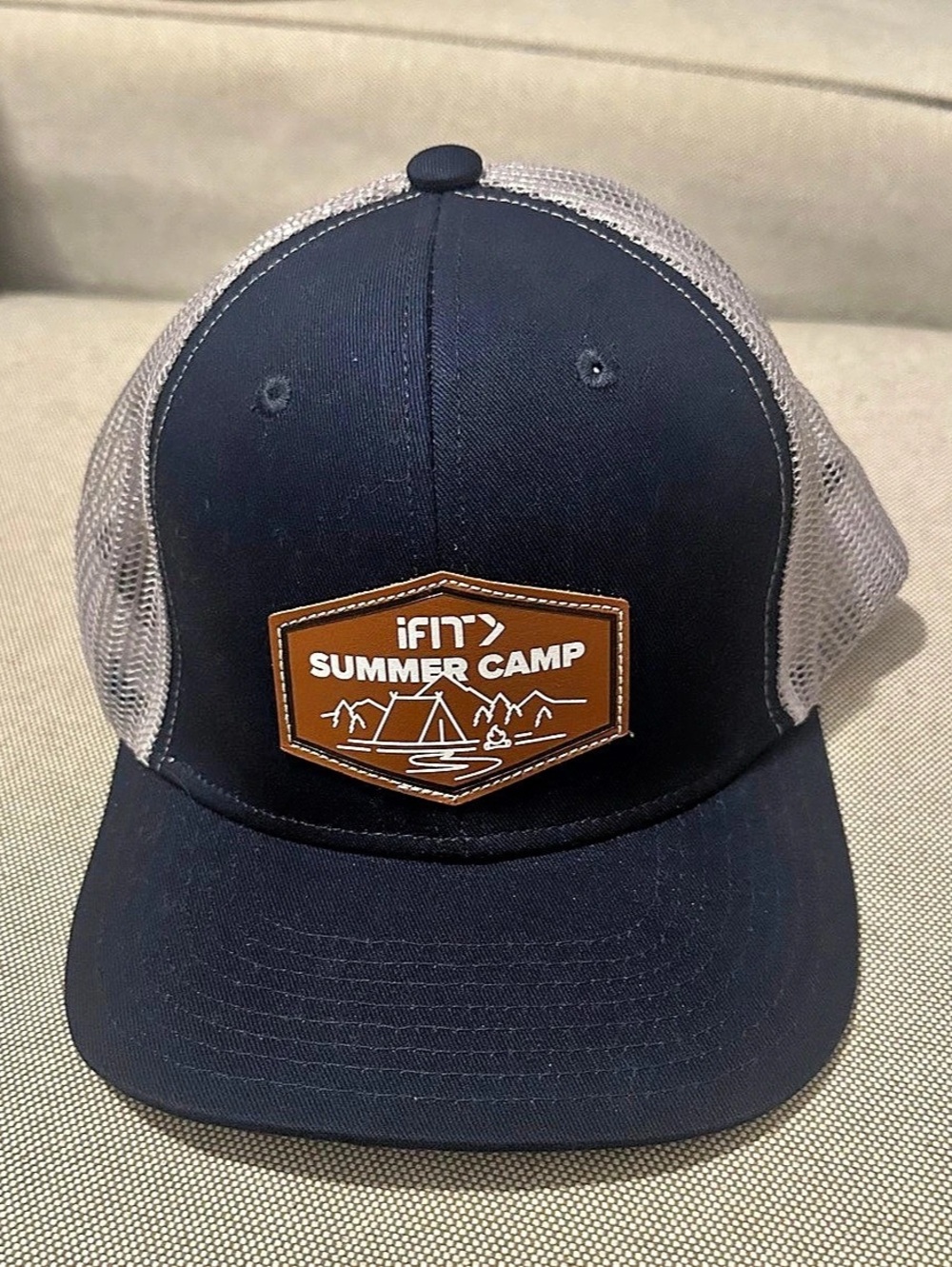 iFIT Summer Camp Trucker Hat in Blue & Gray Like New